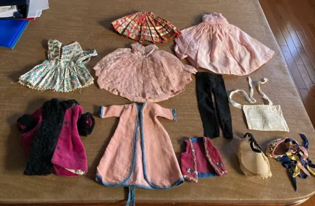 Vintage 1960s Hand Made Clothes For Ginny Dolls Lot of 11 Items Clean Very Nice