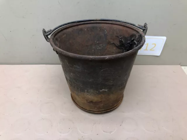 ANTIQUE VINTAGE  SMALL TIN METAL  BUCKET BEHRENS PAIL - Embossed