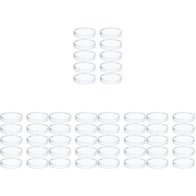 50 Pcs Chemistry Petri Dishes Petri Holders Petri Trays