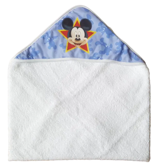 Accappatoio Triangolo neonato Baby 100% Spugna di cotone bagnetto Disney Mickey