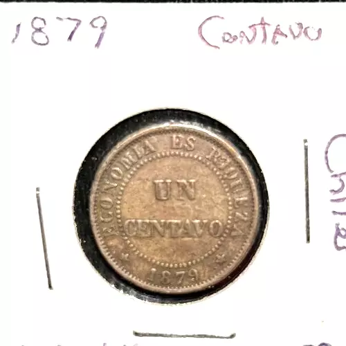 Chile 1879 centavo KM 146a VF