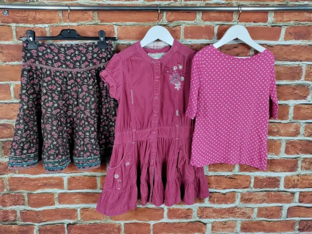 Girls Bundle Age 6-7 Years Monsoon Next Gap Corduroy Dress Skirt Top Pink 122Cm
