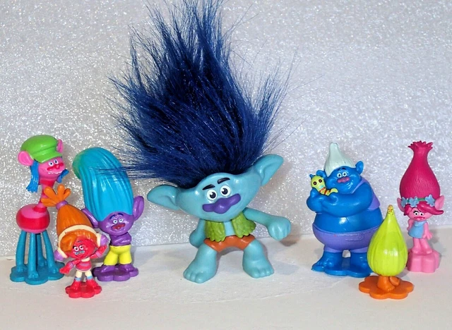 7 DREAMWORKS ANIMATION Troll Figures, 4 - 8 cm tall, McDonalds Troll 12 cm,  GC $18.20 - PicClick AU