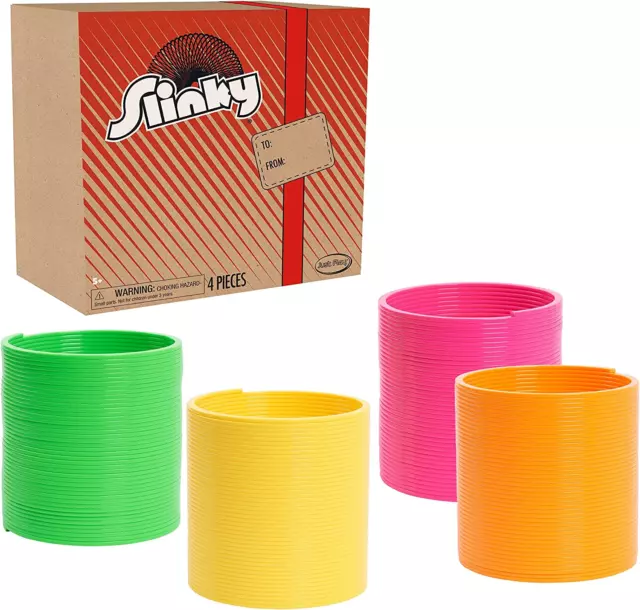 Slinky the Original Walking Spring Toy, Plastic Slinky 3-Pack, Multi-color  Neon Spring Toys, Kids Toys for Ages 5 Up by Just Play