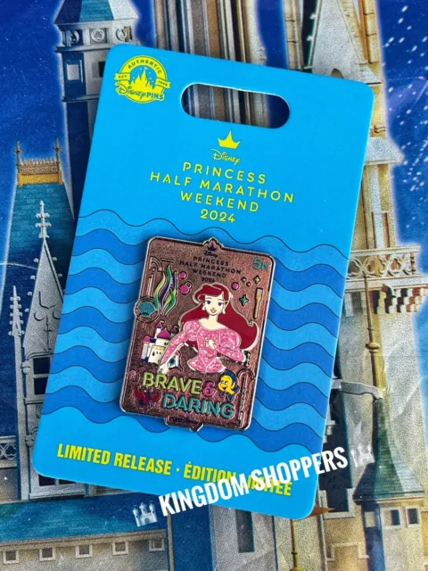 2024 WALT DISNEY World RunDisney Princess Half Marathon Ariel 5K Pin I