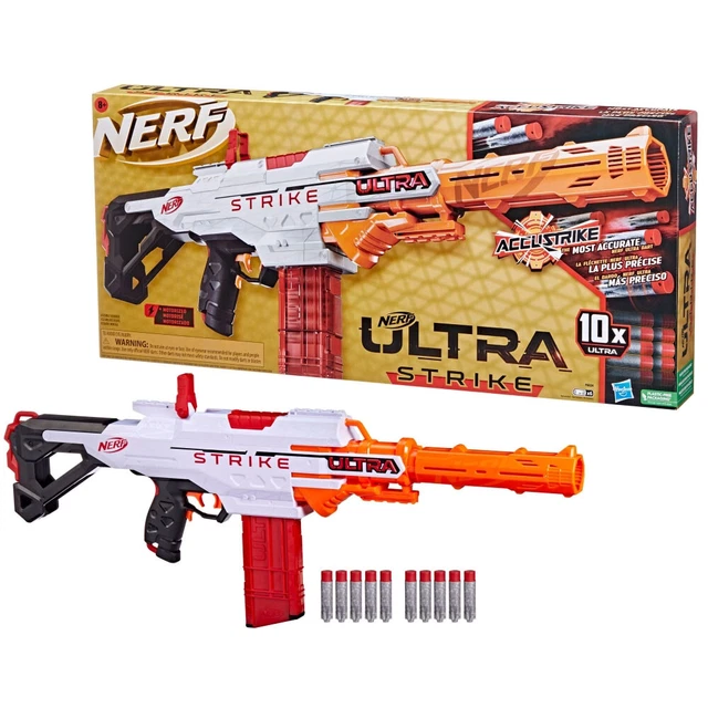 HASBRO NERF ULTRA Strike Motorized Blaster Toy Gun with 10 Nerf