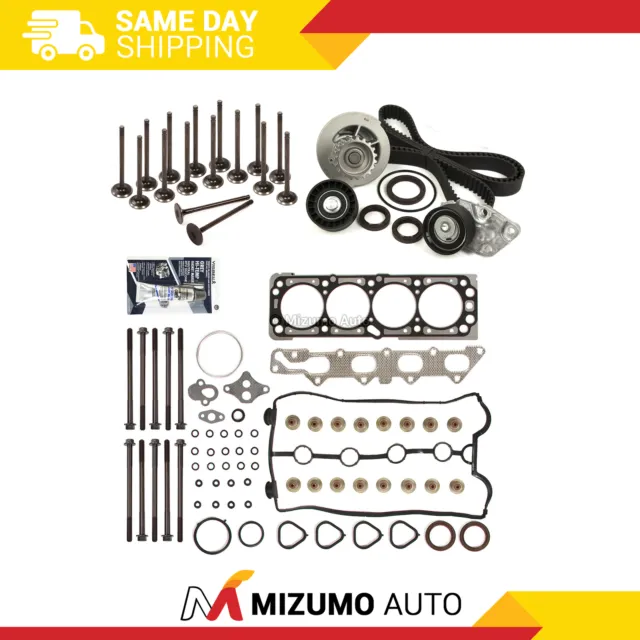 Head Gasket Set Valves Timing Belt Kit Fit 04-05 Chevrolet Aveo 1.6L DOHC VIN 6