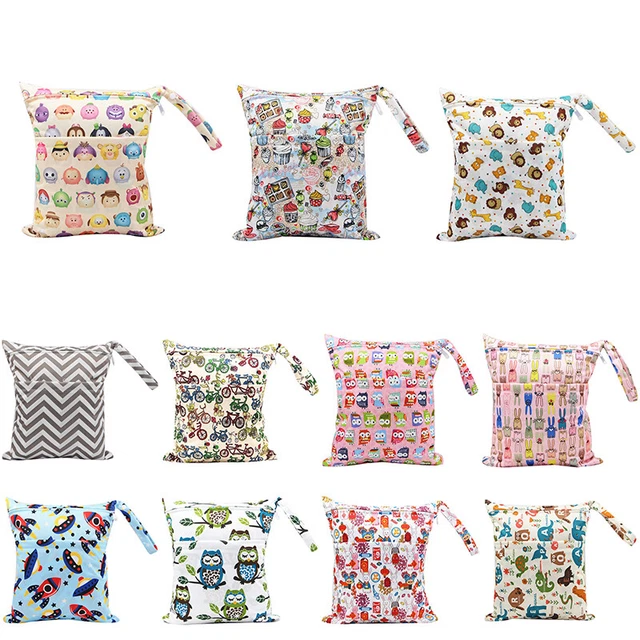 Waterproof Baby Diaper Nappy Pouch Swim Bag Zip Wet Travel Dry Cloth Reusable