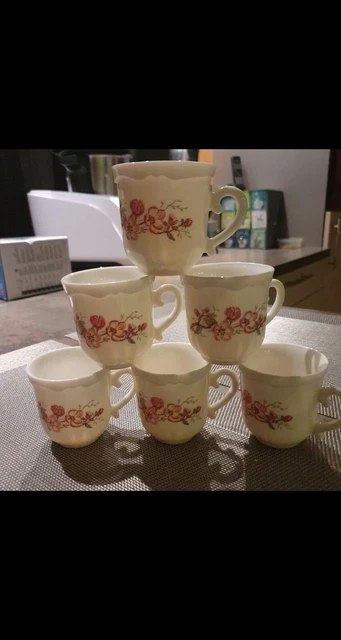 Lot De 6 Tasses à Café Arcopal 8cl - Empilables, Marron, Pour Bar/restaurant