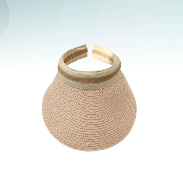 Empty Beach Hat Wide Brimmed Visor Woven Cap Window Visor Anti-UV