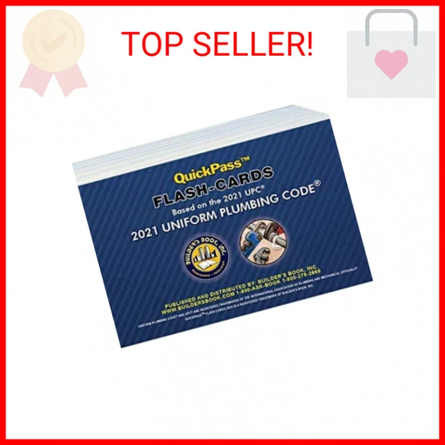Uniform Plumbing Code QuickPass Flash-Cards Based On The 2021 UPC Pamphlet – Jun