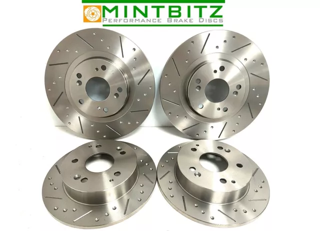 Dimpled And Grooved BRAKE DISCS Front And Rear For Toyota SUPRA TWIN TURBO JZA80