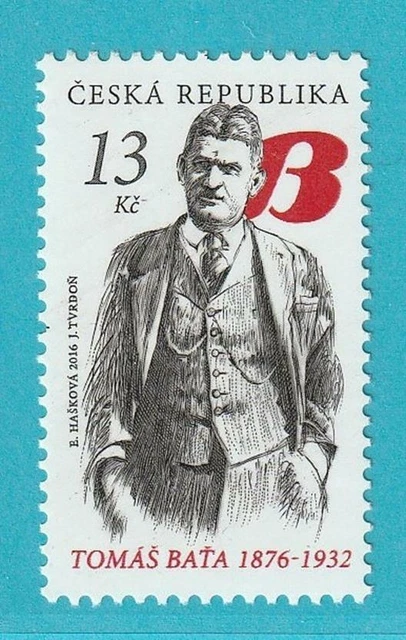 Tschechische Republik aus 2016 ** postfrisch MiNr. 876 T. Bata