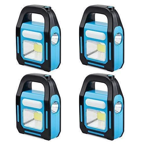 4 Pack 3 in 1 Solar USB Rechargeable Brightest COB LED Camping Lantern, Charging