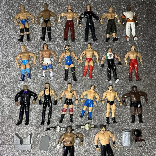 WWE JAKKS FIGURES BUNDLE X 20 - (2003 ERA) ACTION FIGURES WRESTLING Job Lot