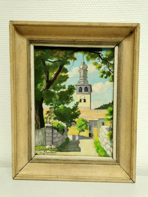 ancien Tableau , Huile sur bois signée Raymond MANTAUX
