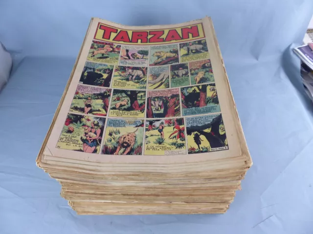 ENORME lot de 286 BD TARZAN de 1946 à 1953 éditions MONDIALES en très bon état