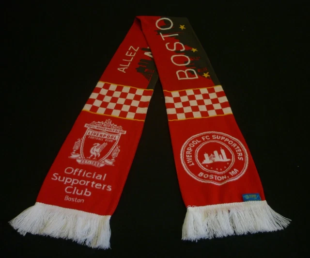 Liverpool Football Supporters Official Scarf Boston USA Allez Allez Allez