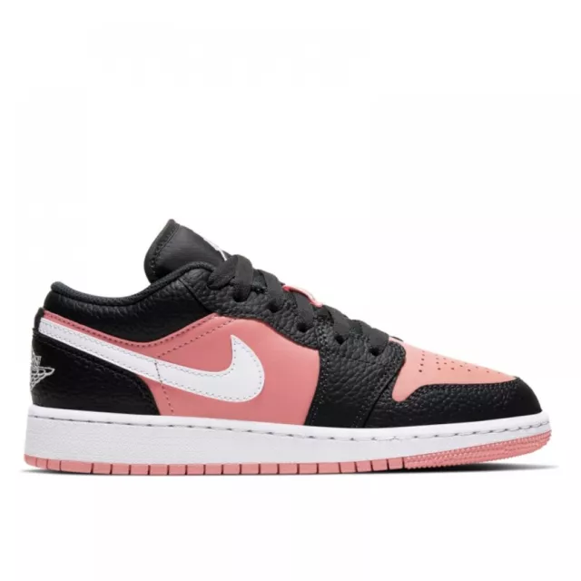 Scarpe Nike Air Jordan 1 Low 554723-016 Pink Quartz Rosa Nero Originali Nuove