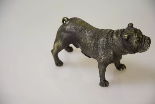 BRONZE SKULPTUR HUND BULLDOG  H: 10,7 cm