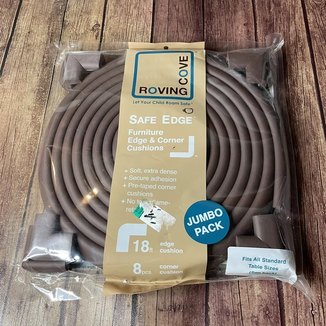 ROVING COVE BROWN Safe Edge Furniture & Corner Cushions Jumbo Pack 18ft