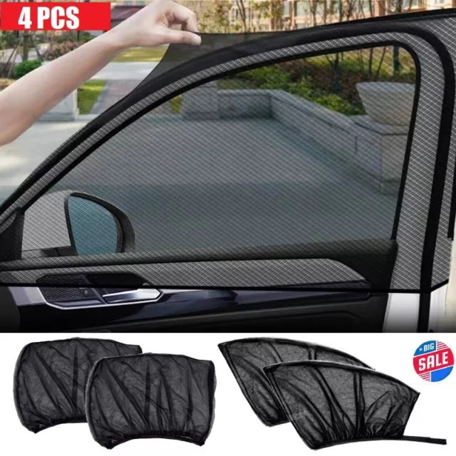 4× Car Side Window Sun Shade Cover Visor Mesh Shield UV Block Screen For SUV USA