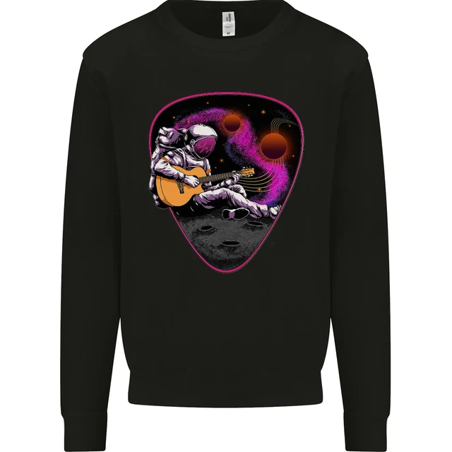 An Astronaut Playing Guitar Space Rock Kids Sweatshirt Jumper