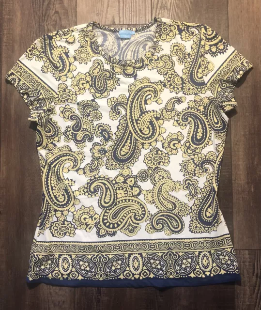 J. McLaughlin For Dillards Paisley Top/Blouse Women’s Size Medium