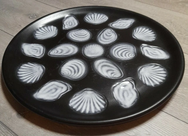Grand Plat En Céramique À Décor De Coquillage Par Elchinger Soufflenheim