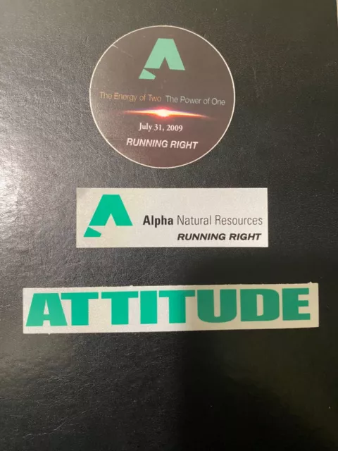 nice lot of 3 different Alpha mining stickers