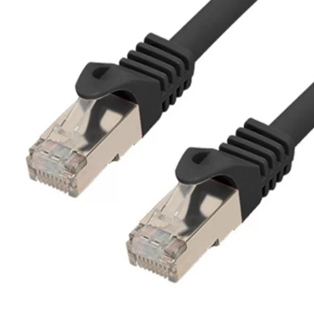 40m RJ45 CAT6a Patchkabel black mit CAT 7 Rohkabel LAN Netzwerkkabel S/FTP PIMF