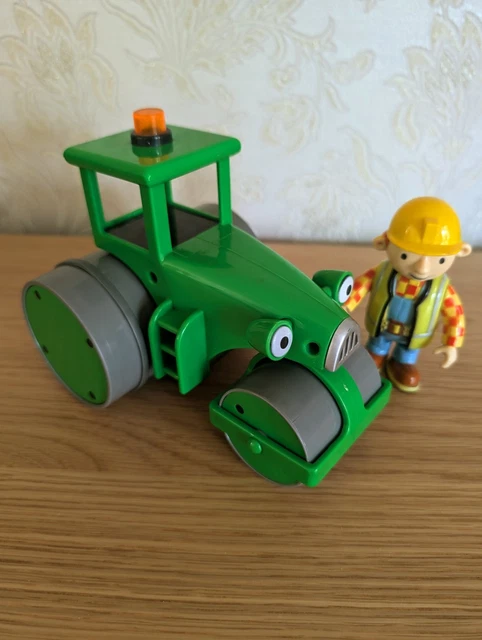 BOB THE BUILDER Riley Steam Roller Friction Vehicle With Bob Figure ...