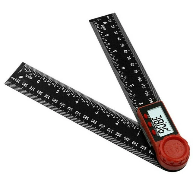 DIGITAL ANGLE FINDER 8 Inch Ruler Protractor Measure Meter LCD Display ...