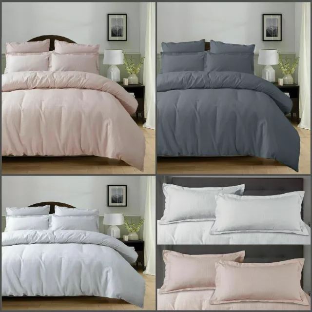 Modern 100% Cotton Bedding Waffle Duvet Set With Quilt Cover & Pillow Cases