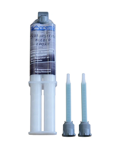 10x Sanremo Piedra Natural Pegamento 25ml+ 40 Mischdüsen Epoxy Pegamento
