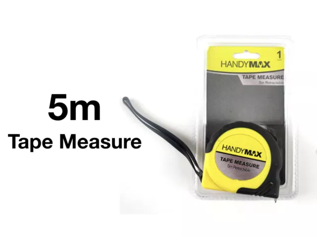 5m Retractable Tape Measure Heavy-Duty Measuring Tool 5 Meters Auto Lock Rubber