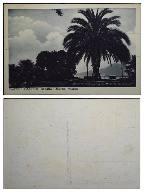 Cartolina Napoli Castellammare Di Stabia Giardini Pubblici