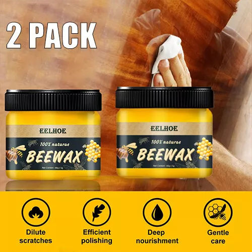 2X Beeswax Furniture Polish Wood Seasoning Beewax Natural Wood Wax Tradition 80G