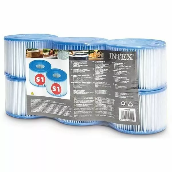 LOT 6 Cartouches de Filtration INTEX  filtre pure Spa TYPE S1 Fibre De Dacron 2