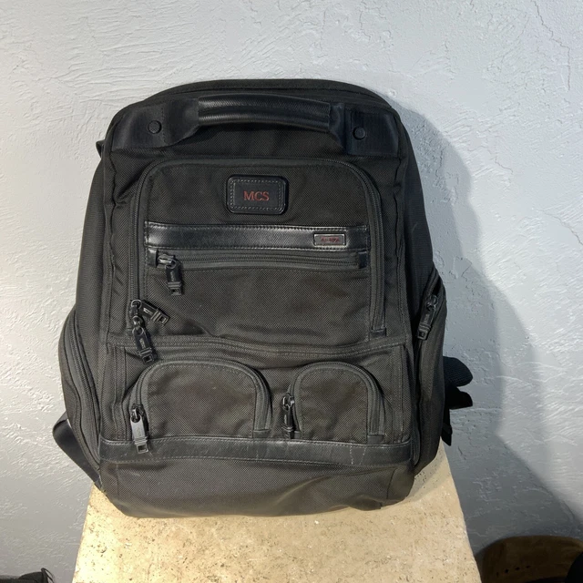 Tumi Alpha Compact Laptop Brief Bag Backpack Rucksack Nylon Black 26173D2