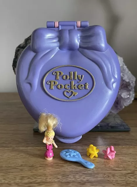 Rare Bluebird Polly pocket 1995 Super Star Hair, Aka Happenin Hair 100%