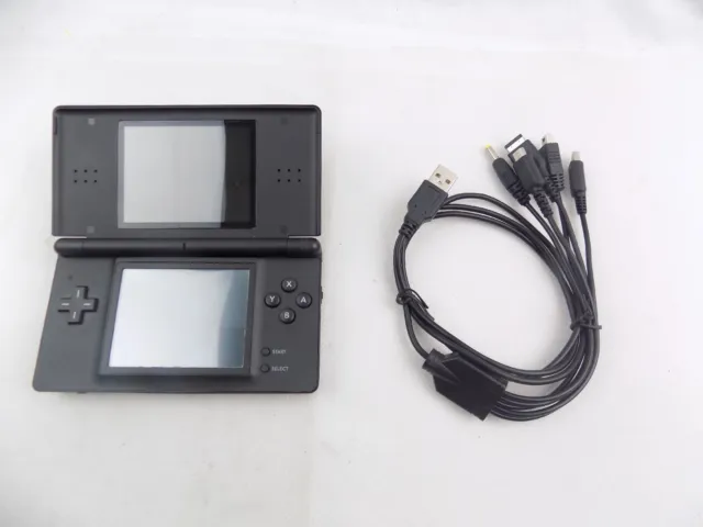 Nintendo DS Lite (Onyx Black) Console Handheld With Charger And Stylus