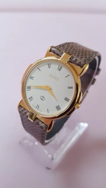 VINTAGE SWISS GUCCI 3400Fm Gold Plated Quartz Ladies Watch With Gucci Strap. 295.00 PicClick UK