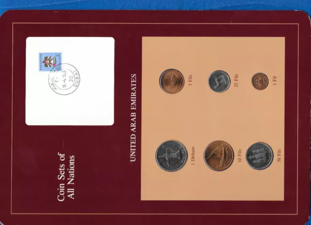 Coin Sets of All Nations UAE United Arab Emirates UNC 1973-1984