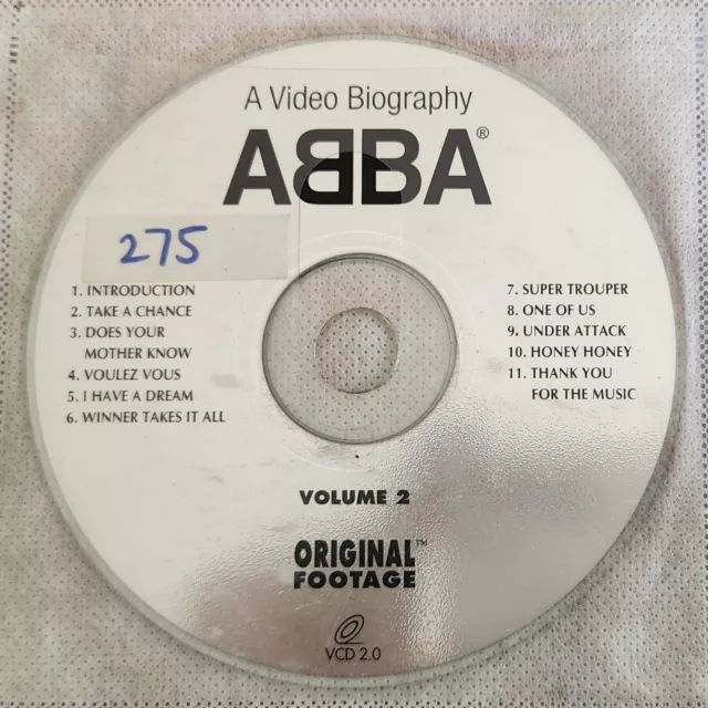 Abba A Video Biography Original Footage Vol 2 Karaoke Vcd / Dvd