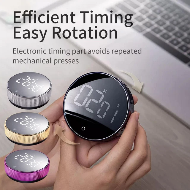 Simple Magnetic LCD Large Display Digital Kitchen Countdown Mute Rotary V6Q2