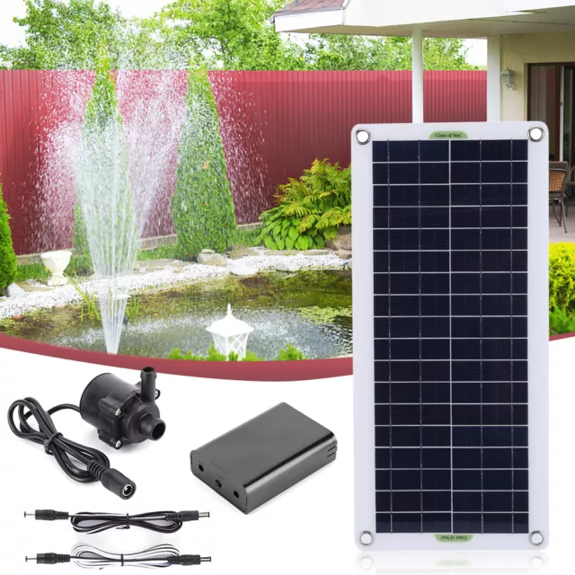 Solar Panel Powered 50W 800L/H DC 12V Low Noise Garden Brushless Water Pump Kits 2