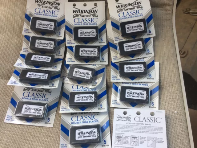 Brand New Wilkinson Sword Classic Double Edge Razor Blades 15 Packs New
