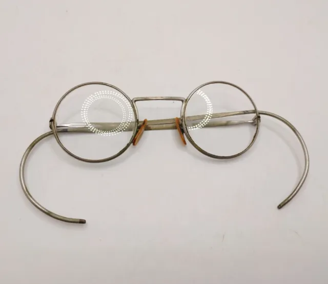 Vtg Shuron Round Lens Silvertone Gas Mask Under Glasses Wire Frame 1940s WWII