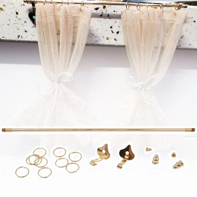 Miniature Curtain Rod Dollhouse Curtain Pole With Screws Rings Mini Hardware